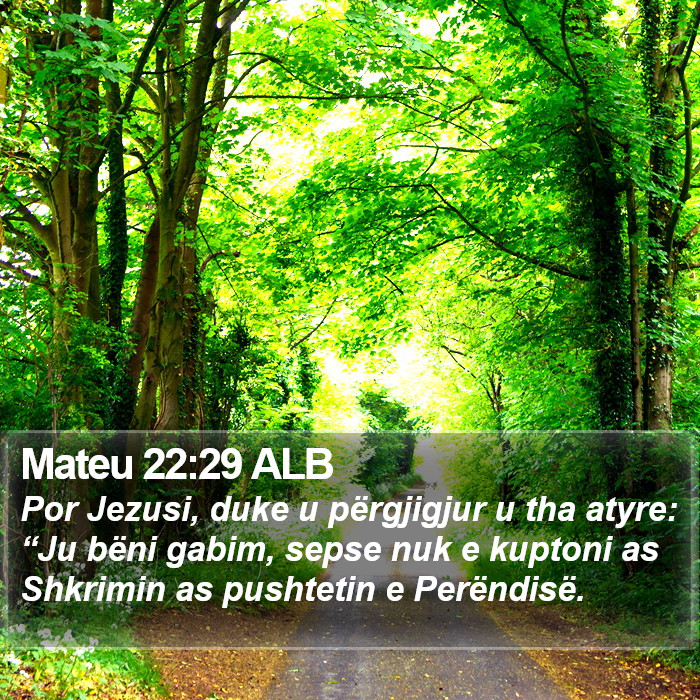 Mateu 22:29 ALB Bible Study