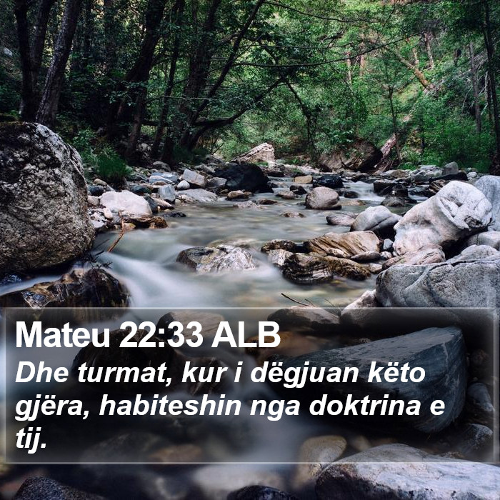 Mateu 22:33 ALB Bible Study