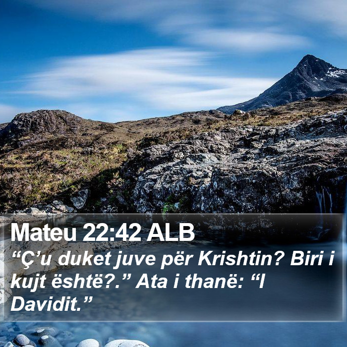 Mateu 22:42 ALB Bible Study