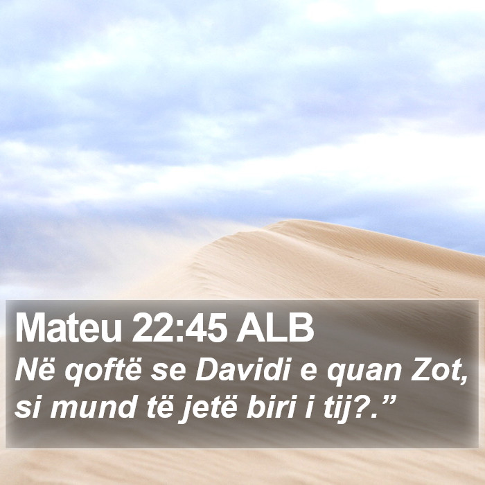 Mateu 22:45 ALB Bible Study