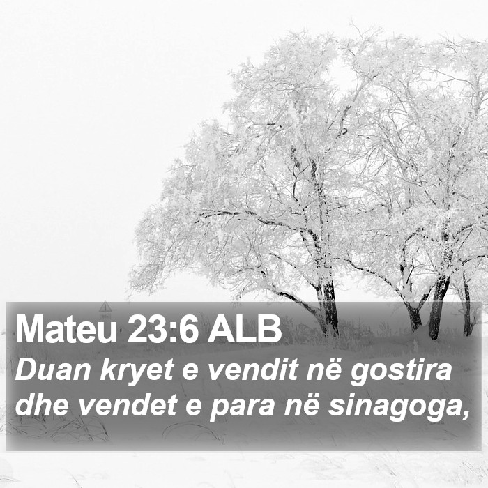 Mateu 23:6 ALB Bible Study