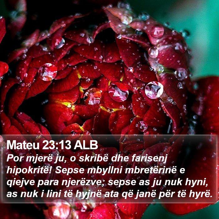 Mateu 23:13 ALB Bible Study