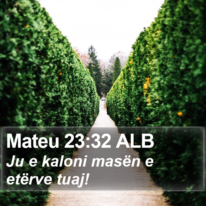 Mateu 23:32 ALB Bible Study