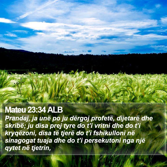 Mateu 23:34 ALB Bible Study