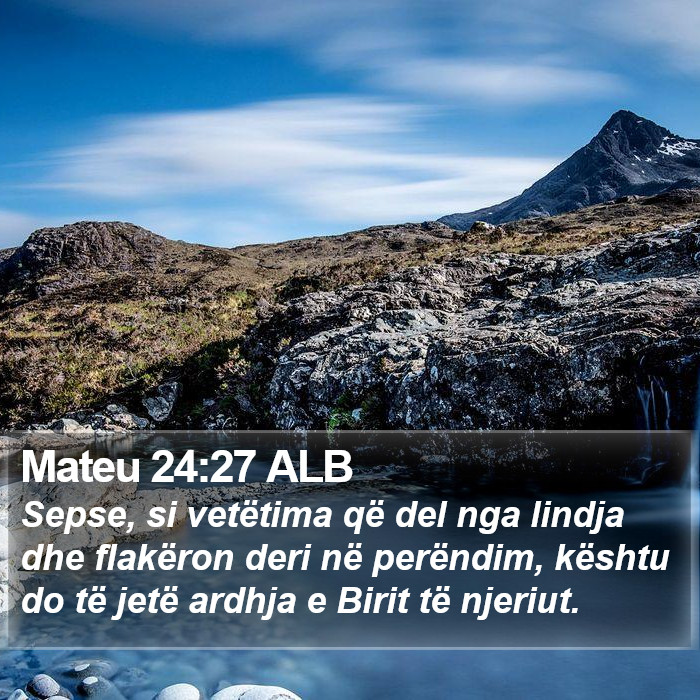 Mateu 24:27 ALB Bible Study