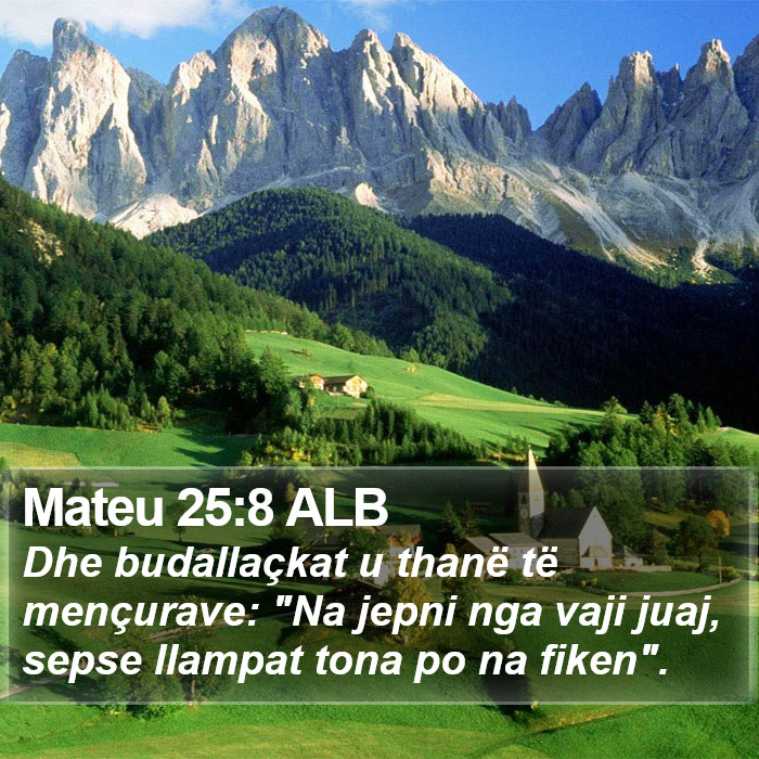 Mateu 25:8 ALB Bible Study