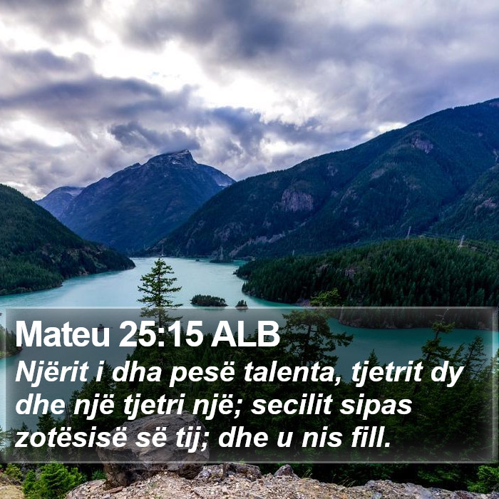 Mateu 25:15 ALB Bible Study