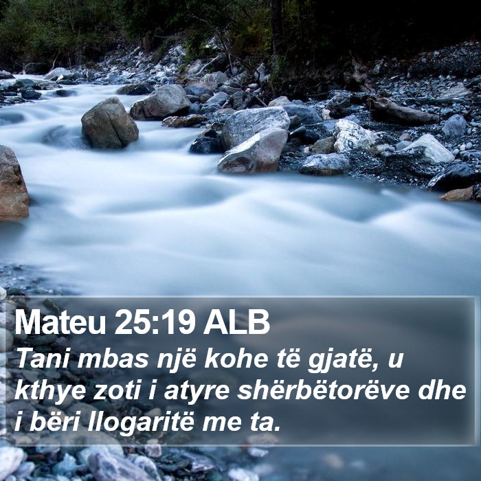 Mateu 25:19 ALB Bible Study
