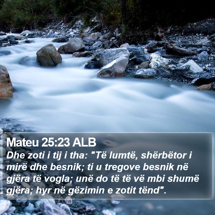 Mateu 25:23 ALB Bible Study