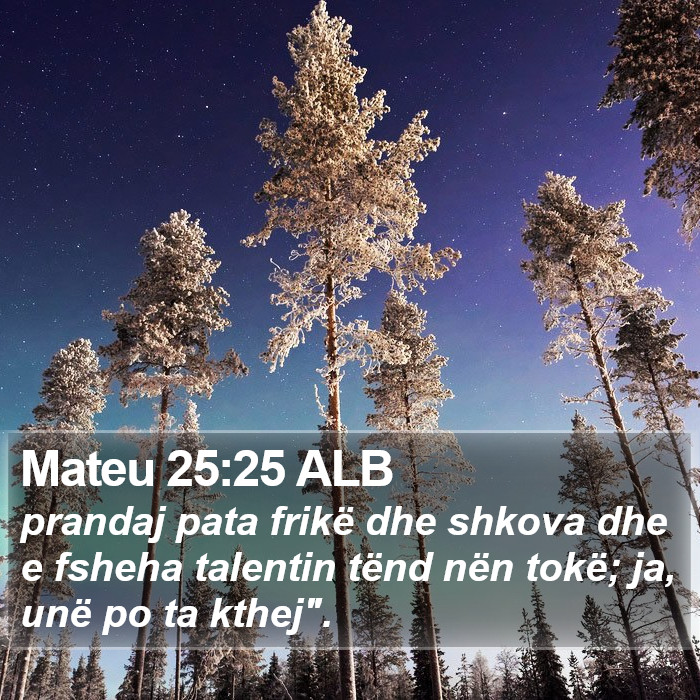 Mateu 25:25 ALB Bible Study