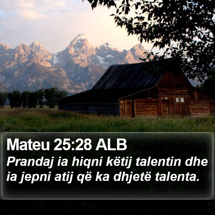 Mateu 25:28 ALB Bible Study