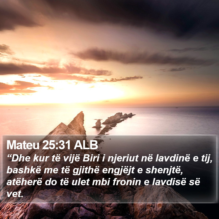 Mateu 25:31 ALB Bible Study