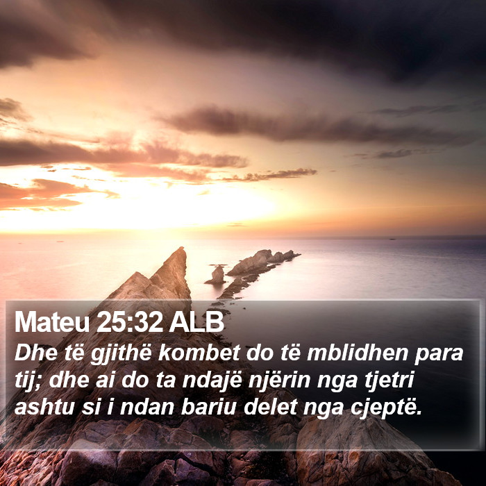 Mateu 25:32 ALB Bible Study