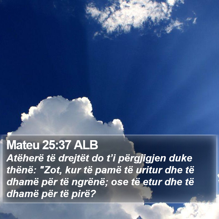 Mateu 25:37 ALB Bible Study