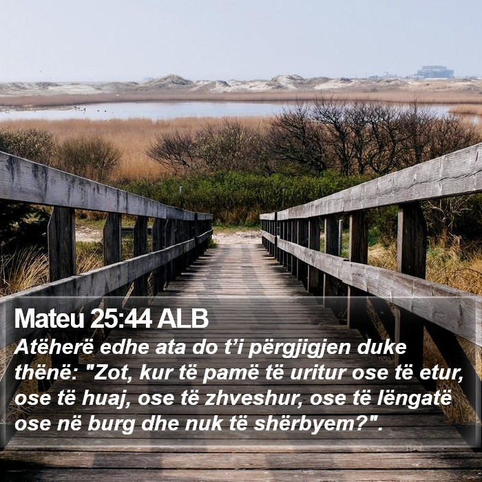 Mateu 25:44 ALB Bible Study