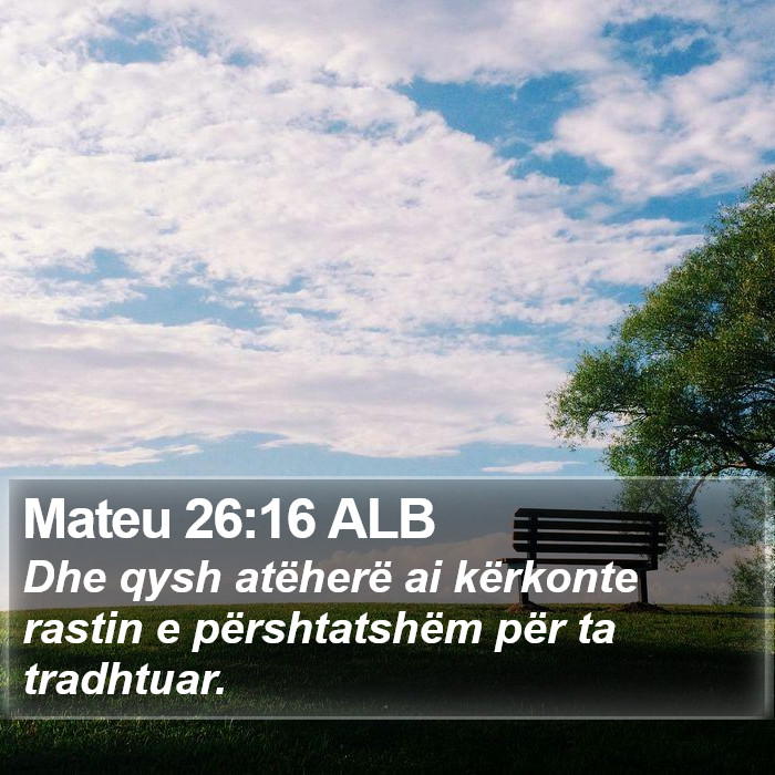Mateu 26:16 ALB Bible Study