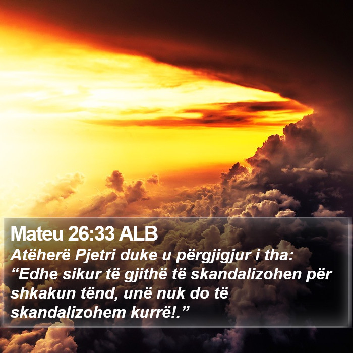 Mateu 26:33 ALB Bible Study