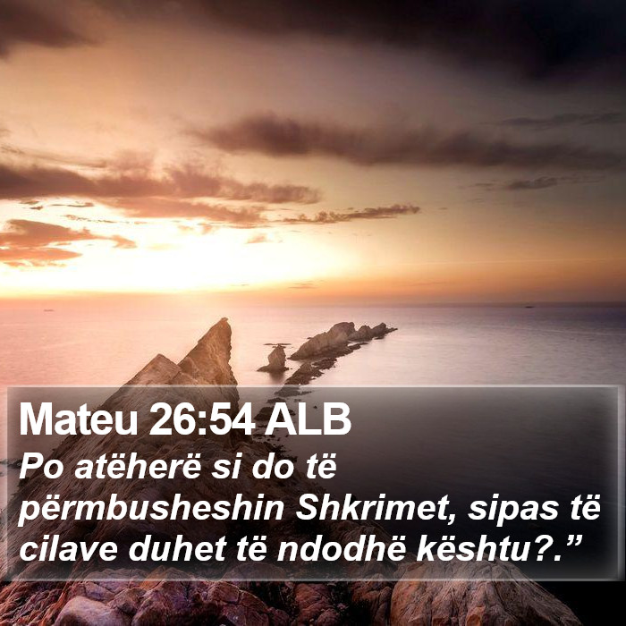 Mateu 26:54 ALB Bible Study