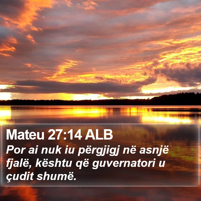 Mateu 27:14 ALB Bible Study