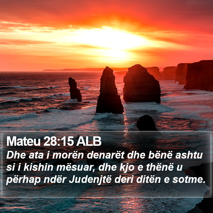 Mateu 28:15 ALB Bible Study