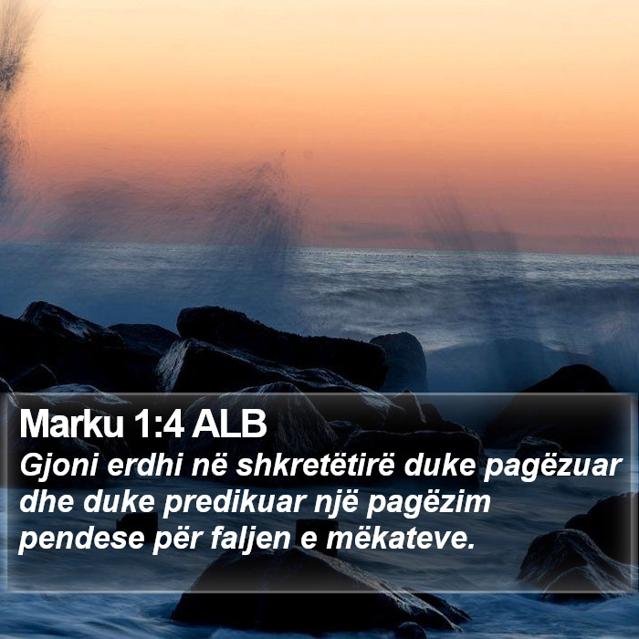 Marku 1:4 ALB Bible Study