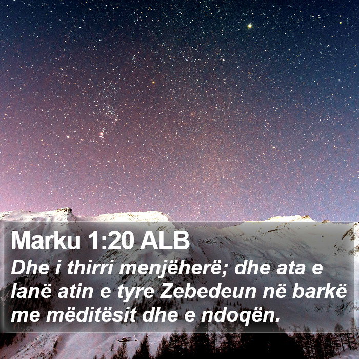 Marku 1:20 ALB Bible Study