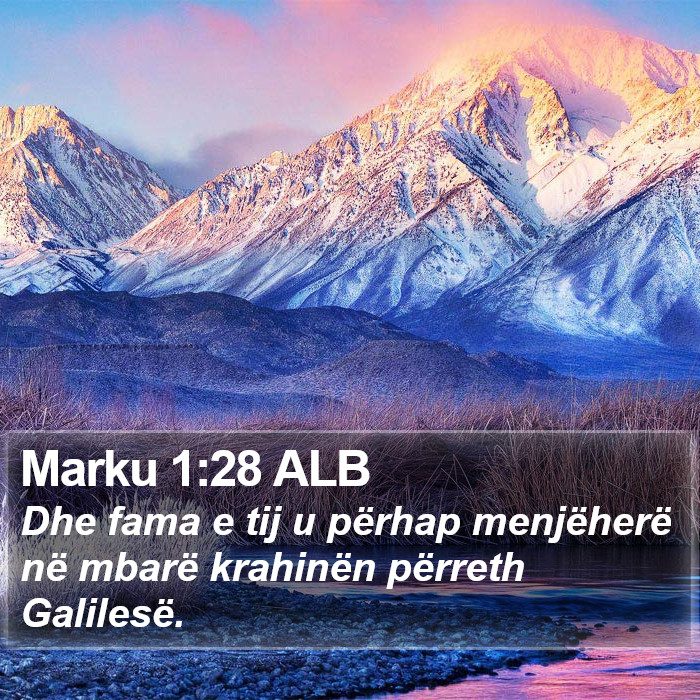 Marku 1:28 ALB Bible Study