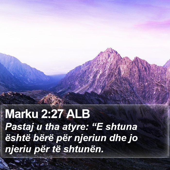 Marku 2:27 ALB Bible Study