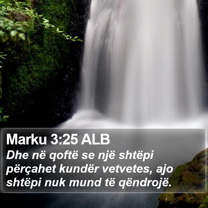 Marku 3:25 ALB Bible Study
