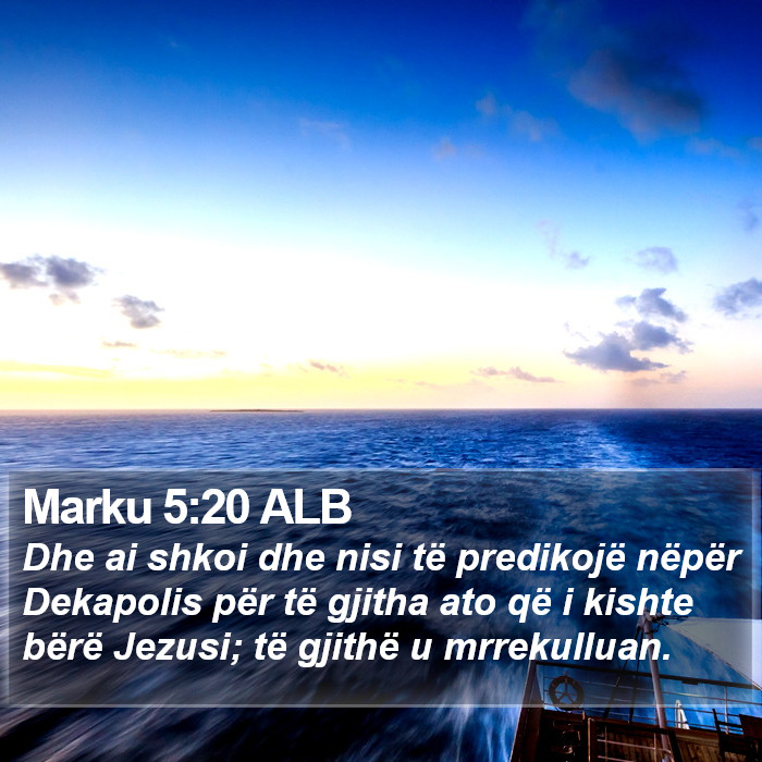 Marku 5:20 ALB Bible Study