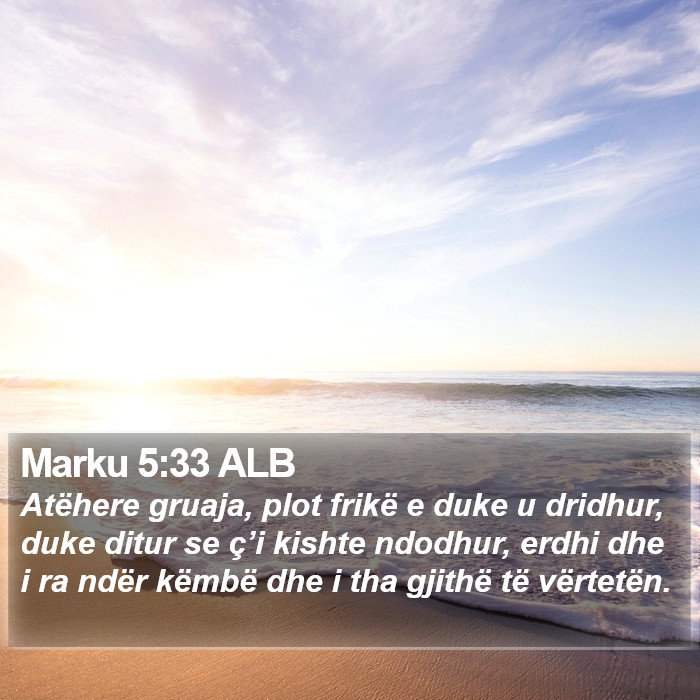 Marku 5:33 ALB Bible Study