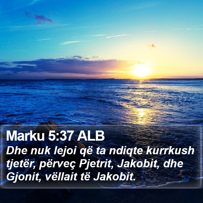 Marku 5:37 ALB Bible Study