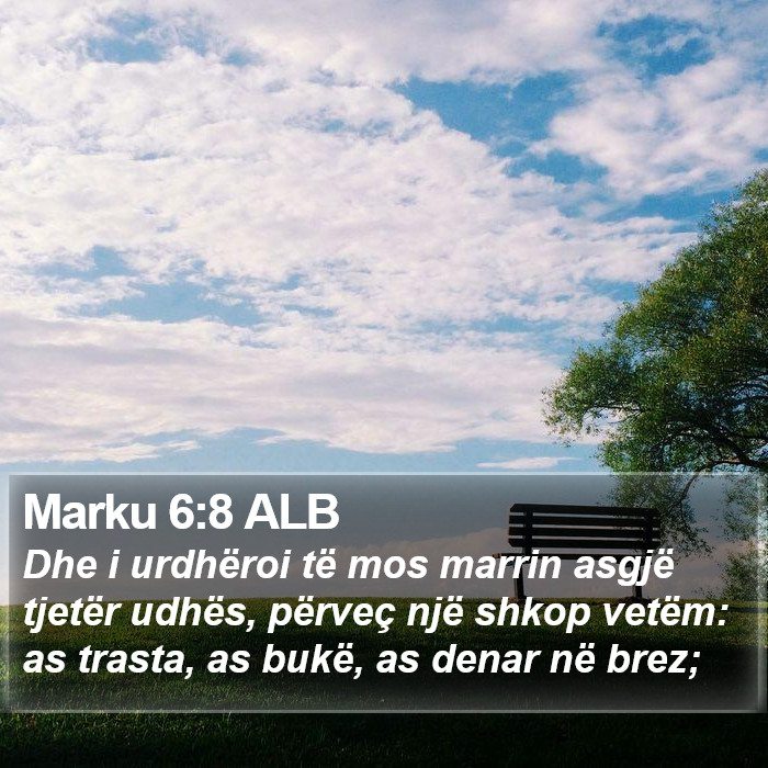 Marku 6:8 ALB Bible Study