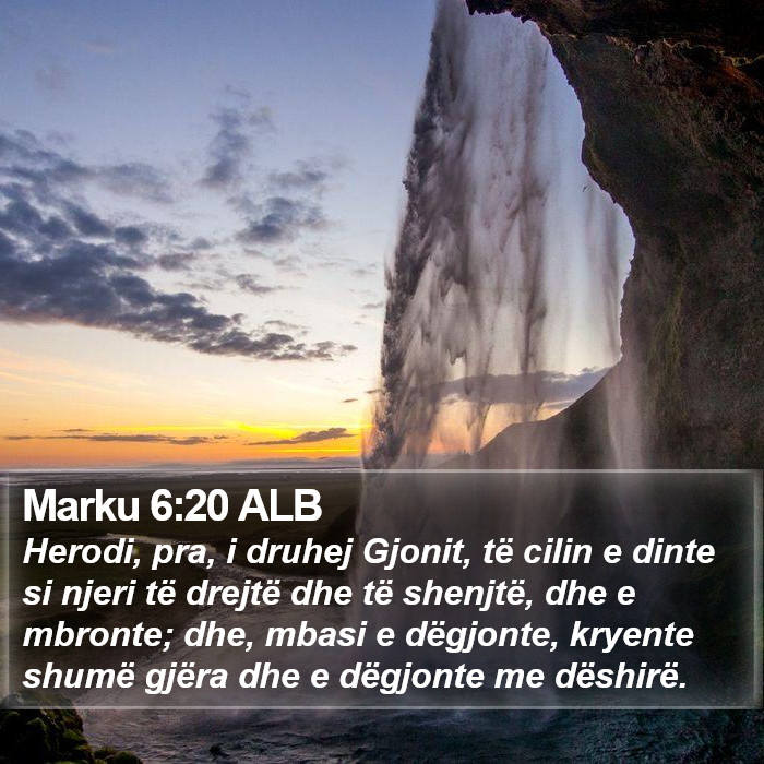 Marku 6:20 ALB Bible Study