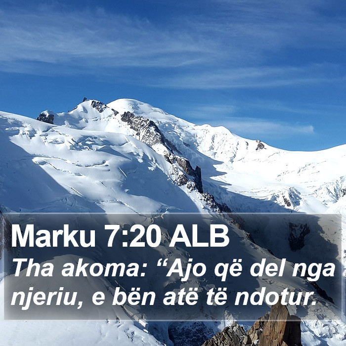 Marku 7:20 ALB Bible Study