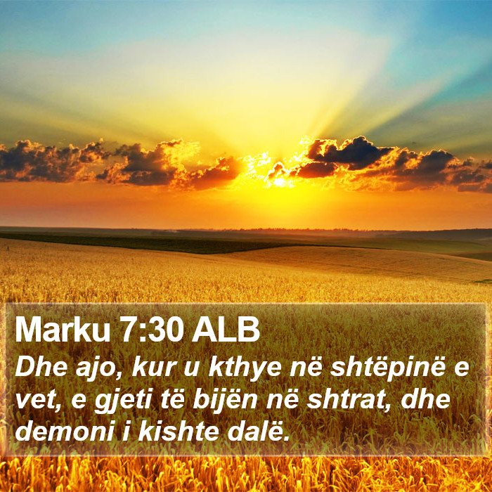 Marku 7:30 ALB Bible Study