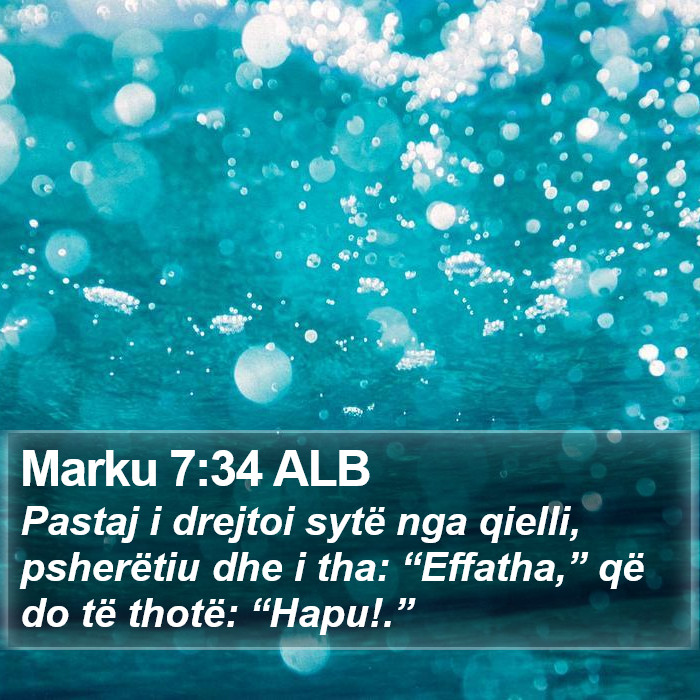 Marku 7:34 ALB Bible Study