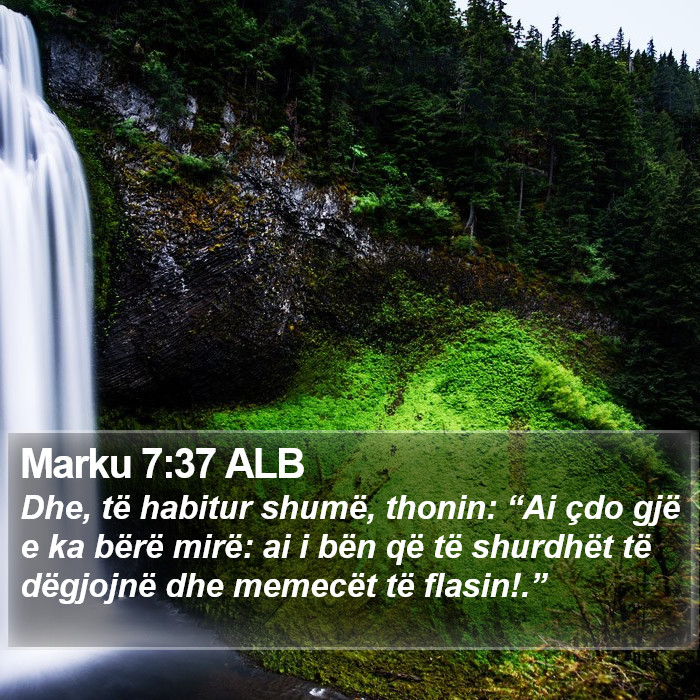 Marku 7:37 ALB Bible Study