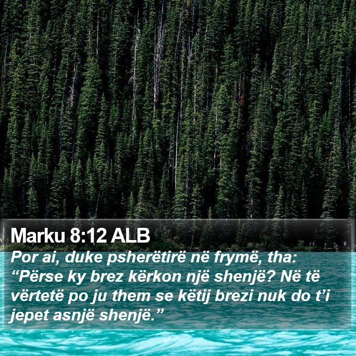 Marku 8:12 ALB Bible Study