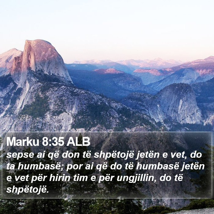 Marku 8:35 ALB Bible Study