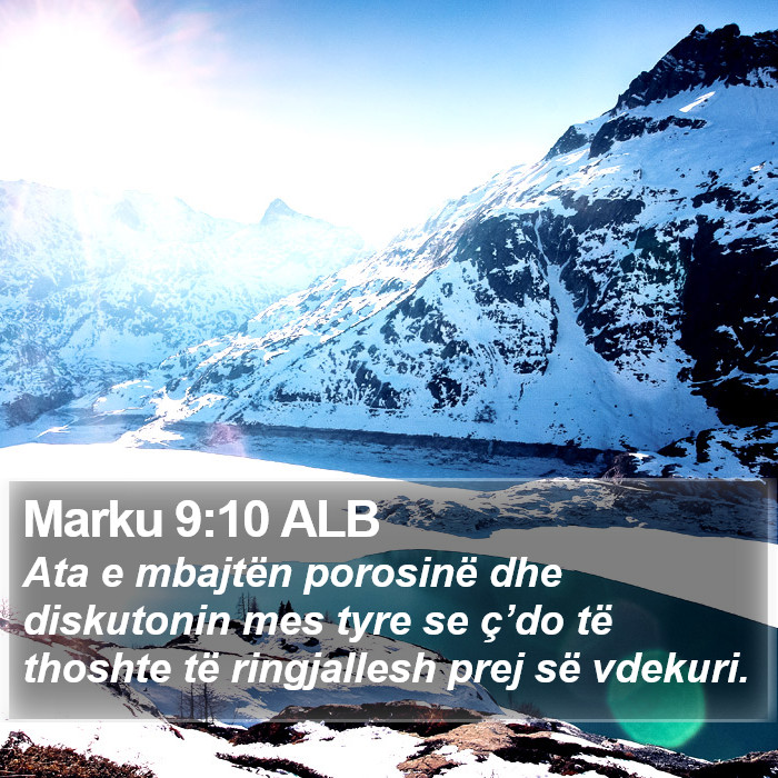 Marku 9:10 ALB Bible Study