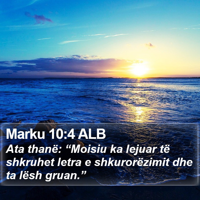 Marku 10:4 ALB Bible Study