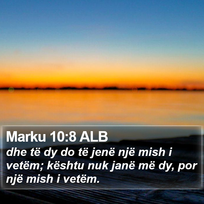 Marku 10:8 ALB Bible Study