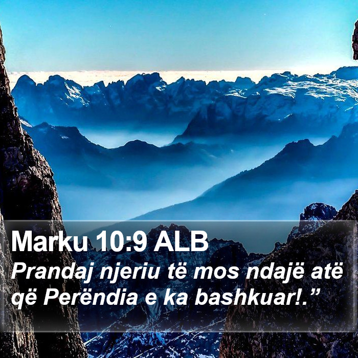 Marku 10:9 ALB Bible Study