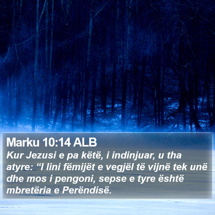 Marku 10:14 ALB Bible Study