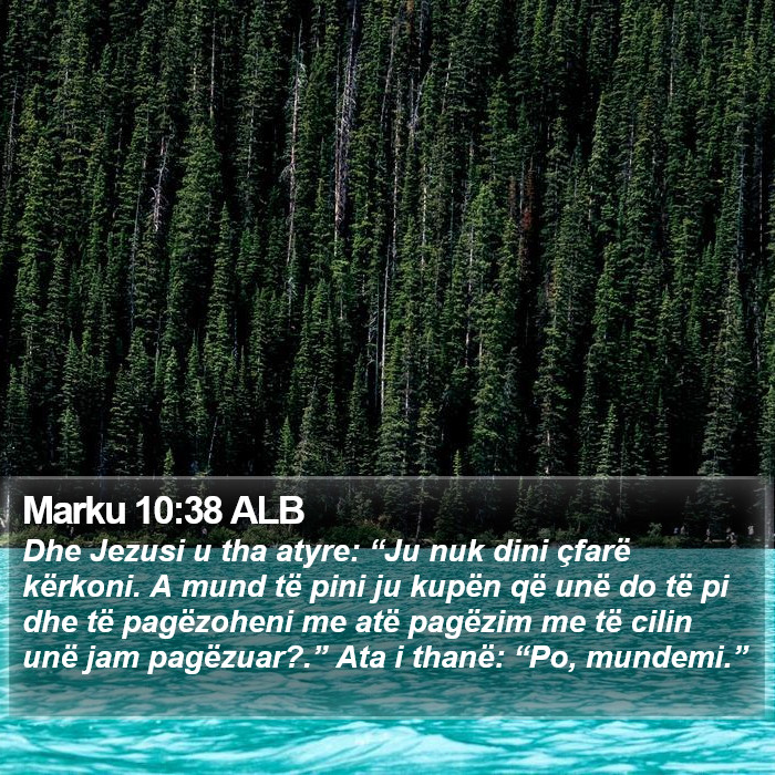 Marku 10:38 ALB Bible Study