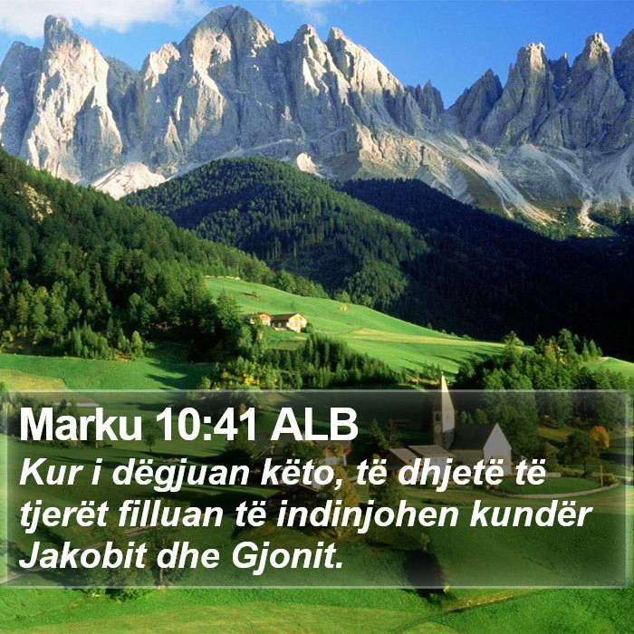 Marku 10:41 ALB Bible Study