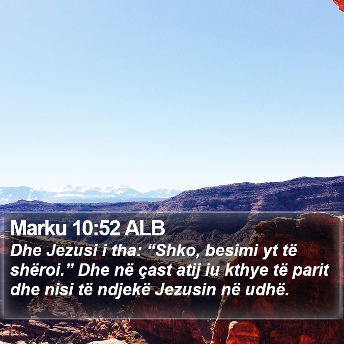 Marku 10:52 ALB Bible Study