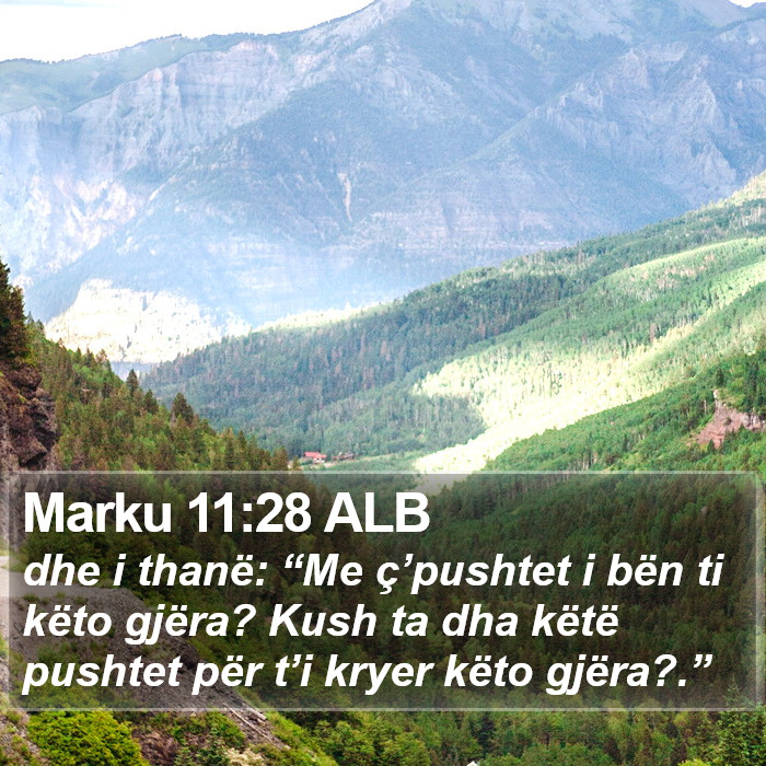 Marku 11:28 ALB Bible Study