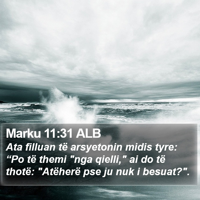 Marku 11:31 ALB Bible Study